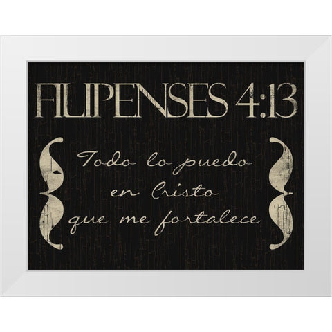 Filipenses Todo White Modern Wood Framed Art Print by Villa, Mlli