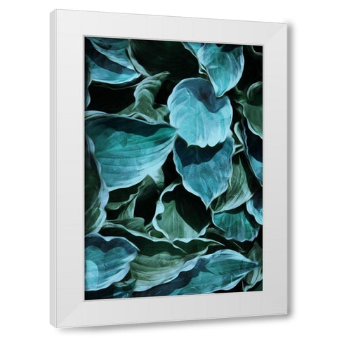 TealMuli Leaves White Modern Wood Framed Art Print by Villa, Milli