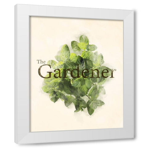 The Gardener White Modern Wood Framed Art Print by Villa, Mlli