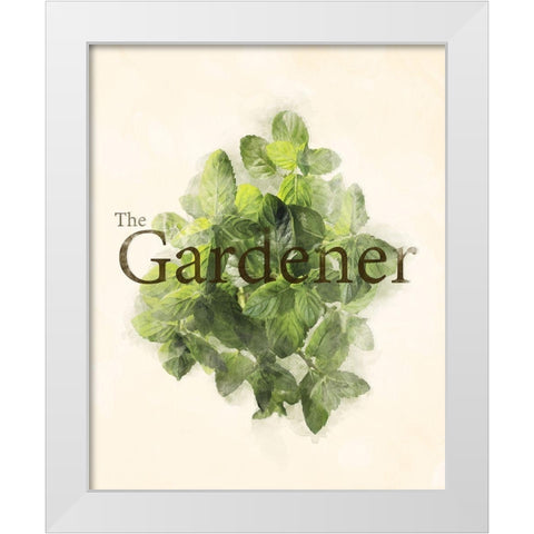 The Gardener White Modern Wood Framed Art Print by Villa, Mlli