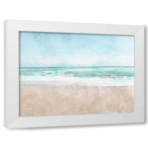 Hazy In The Water White Modern Wood Framed Art Print by Villa, Mlli