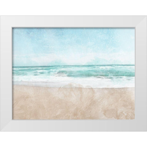 Hazy In The Water White Modern Wood Framed Art Print by Villa, Mlli