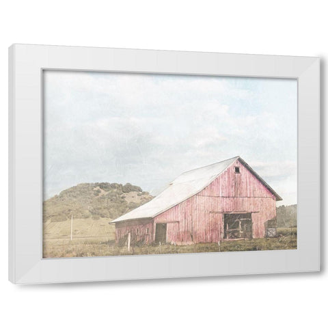 Bigger Barn In The Farm White Modern Wood Framed Art Print by Villa, Mlli