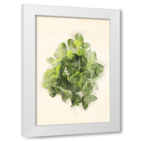 More Green Leaves White Modern Wood Framed Art Print by Villa, Mlli