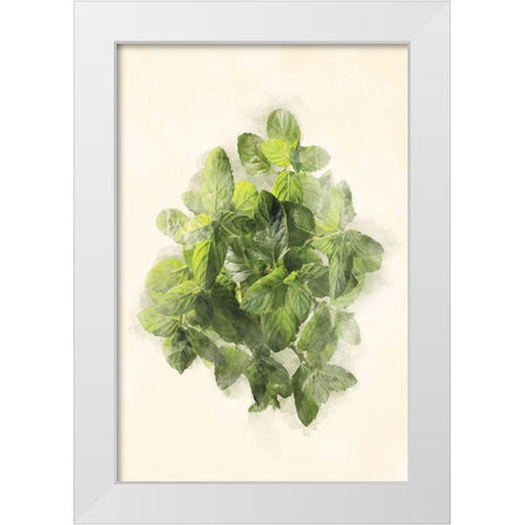 More Green Leaves White Modern Wood Framed Art Print by Villa, Mlli