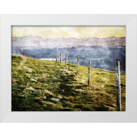 Walk On The Hill White Modern Wood Framed Art Print by Villa, Mlli