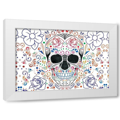 Colorful Candy White Modern Wood Framed Art Print by Villa, Mlli