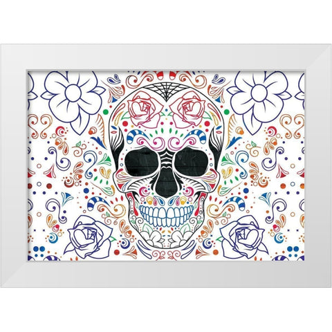 Colorful Candy White Modern Wood Framed Art Print by Villa, Mlli