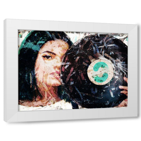 Record Scraps White Modern Wood Framed Art Print by Villa, Mlli