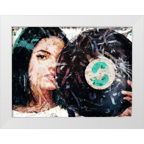 Record Scraps White Modern Wood Framed Art Print by Villa, Mlli