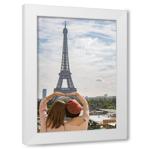 Holding Up White Modern Wood Framed Art Print by Villa, Mlli