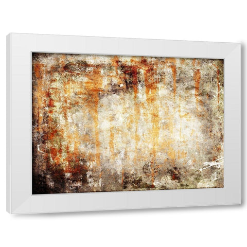 Rust Drip White Modern Wood Framed Art Print by Villa, Mlli