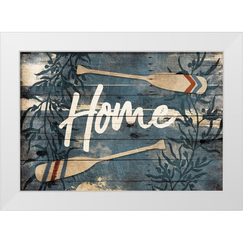 Home Oars White Modern Wood Framed Art Print by Villa, Mlli