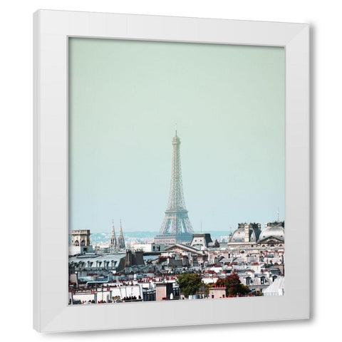Eiffel Day White Modern Wood Framed Art Print by Villa, Mlli