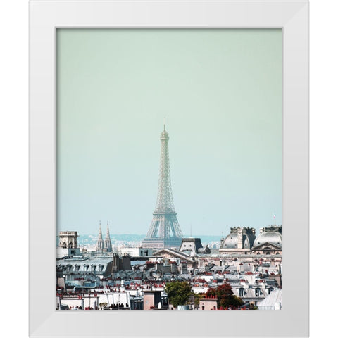 Eiffel Day White Modern Wood Framed Art Print by Villa, Mlli