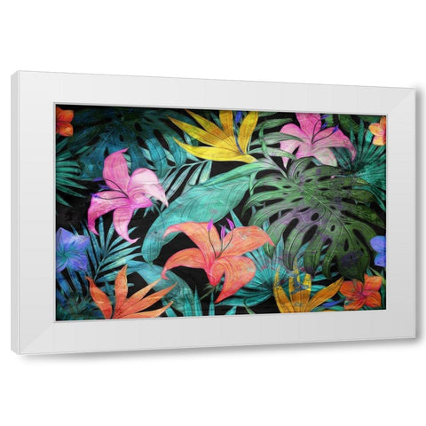 Color In The Forest White Modern Wood Framed Art Print by Villa, Mlli
