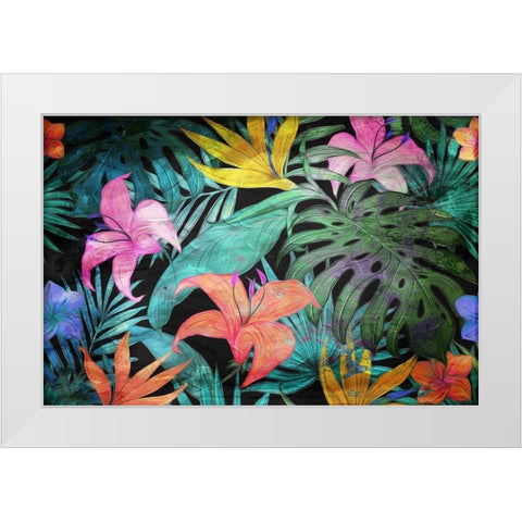 Color In The Forest White Modern Wood Framed Art Print by Villa, Mlli