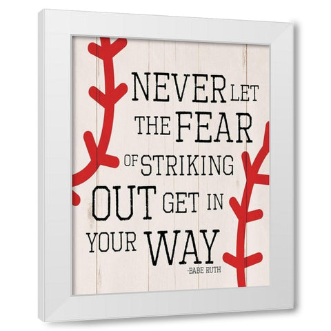 Striking Out White Modern Wood Framed Art Print by Villa, Mlli