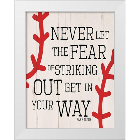 Striking Out White Modern Wood Framed Art Print by Villa, Mlli