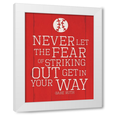 Strike White Modern Wood Framed Art Print by Villa, Mlli