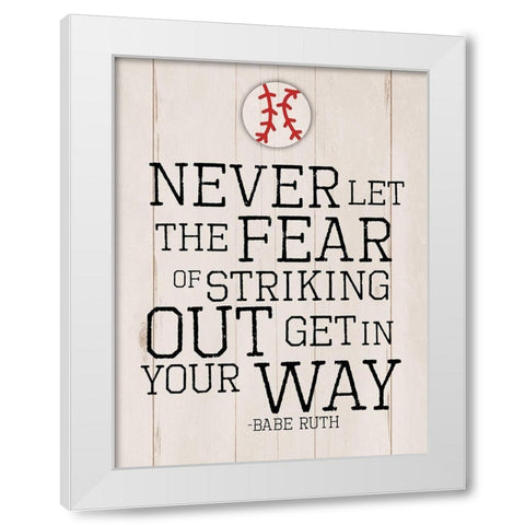 Strike Two White Modern Wood Framed Art Print by Villa, Mlli