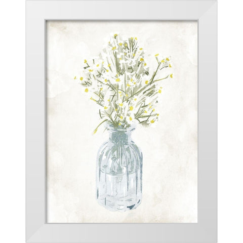 Flower View White Modern Wood Framed Art Print by Villa, Mlli