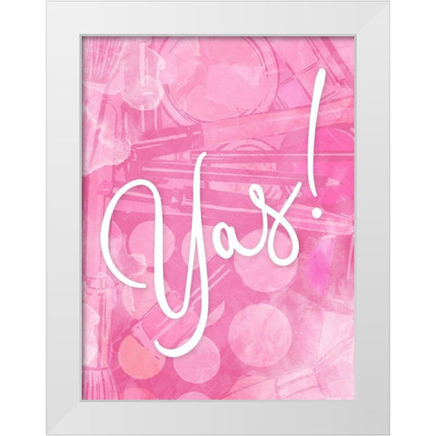 Yas White Modern Wood Framed Art Print by Villa, Mlli