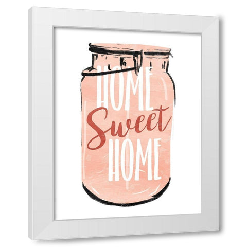 Home Sweet White Modern Wood Framed Art Print by Villa, Mlli