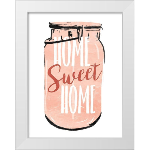 Home Sweet White Modern Wood Framed Art Print by Villa, Mlli