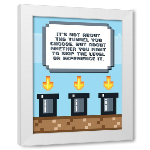 Experienced Gamer White Modern Wood Framed Art Print by Villa, Mlli