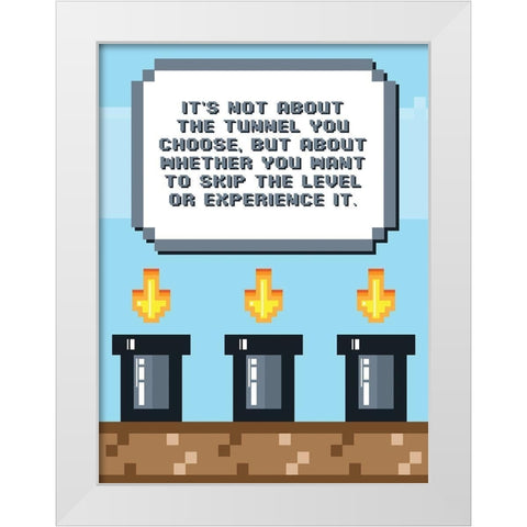 Experienced Gamer White Modern Wood Framed Art Print by Villa, Mlli