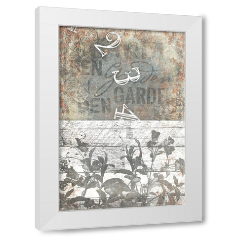 Garden Time White Modern Wood Framed Art Print by Villa, Mlli