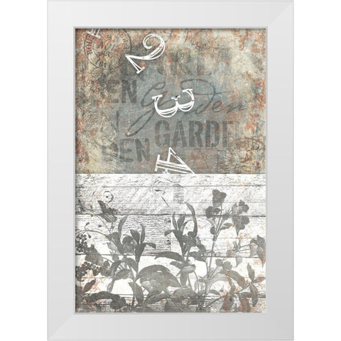 Garden Time White Modern Wood Framed Art Print by Villa, Mlli