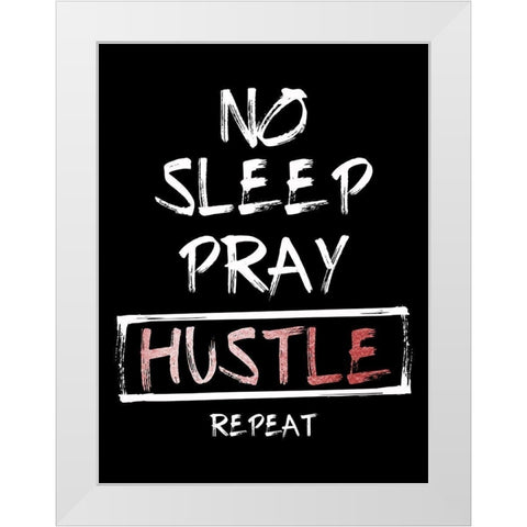 No Sleep White Modern Wood Framed Art Print by Villa, Mlli