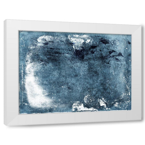 Bluestone Abstract White Modern Wood Framed Art Print by Villa, Mlli