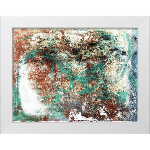Rust Abstract White Modern Wood Framed Art Print by Villa, Mlli