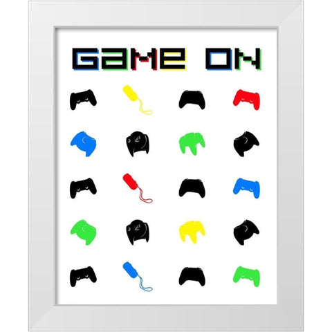 Gamer On Primary White Modern Wood Framed Art Print by Villa, Mlli