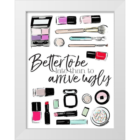 Better To Be White Modern Wood Framed Art Print by Villa, Mlli