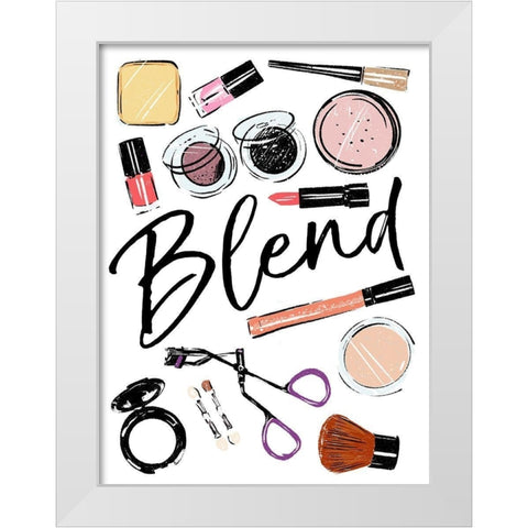 Blend White Modern Wood Framed Art Print by Villa, Mlli