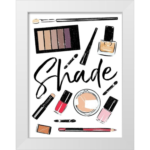 Shade White Modern Wood Framed Art Print by Villa, Mlli