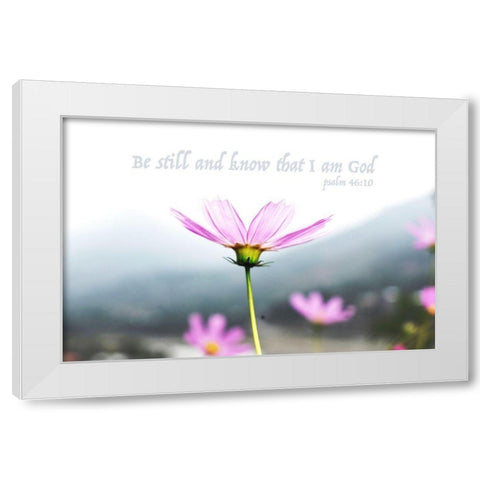 I Am God White Modern Wood Framed Art Print by Villa, Mlli