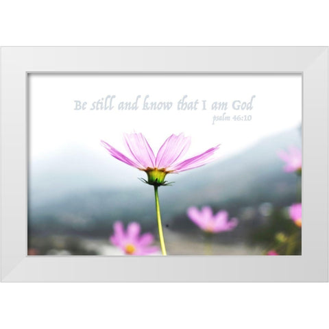 I Am God White Modern Wood Framed Art Print by Villa, Mlli