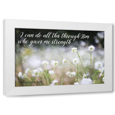 I Can Do White Modern Wood Framed Art Print by Villa, Mlli