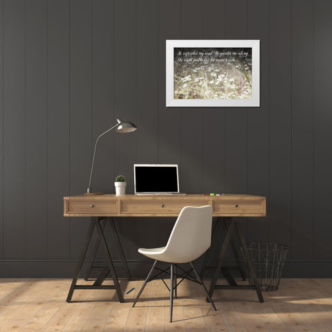 He Refreshes White Modern Wood Framed Art Print by Villa, Mlli