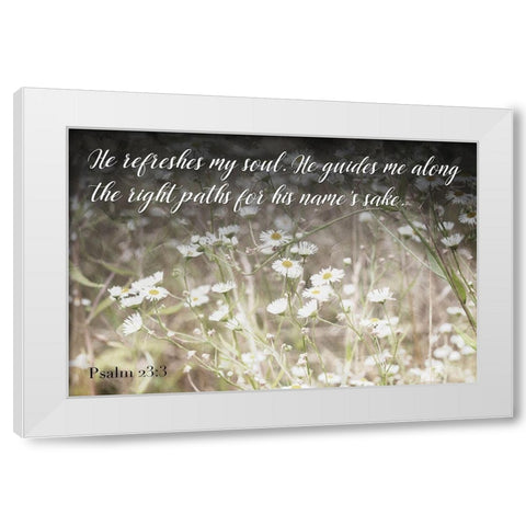 He Refreshes White Modern Wood Framed Art Print by Villa, Mlli