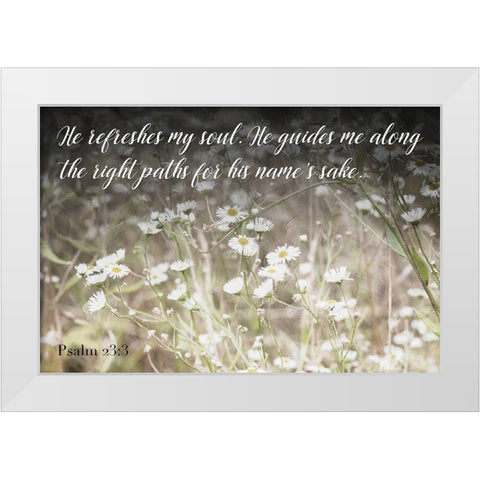 He Refreshes White Modern Wood Framed Art Print by Villa, Mlli