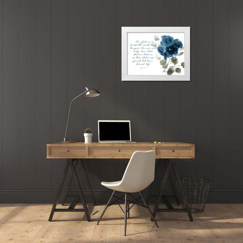 For God White Modern Wood Framed Art Print by Villa, Mlli