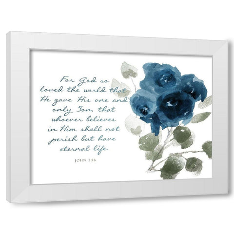 For God White Modern Wood Framed Art Print by Villa, Mlli
