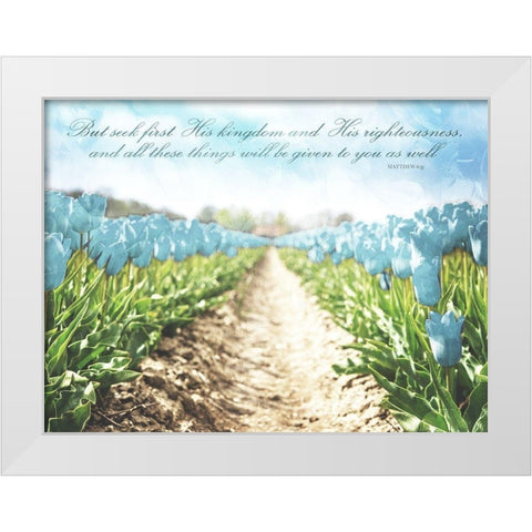 But Seek White Modern Wood Framed Art Print by Villa, Mlli