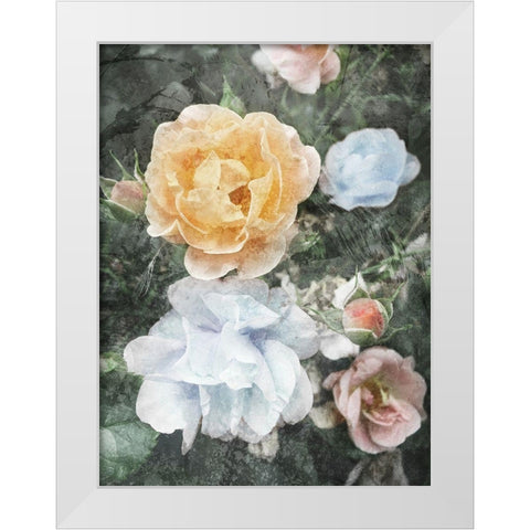 Rested Florals White Modern Wood Framed Art Print by Villa, Mlli